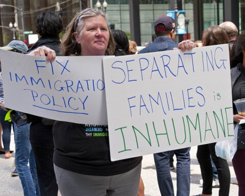 Protestor Against Immigrant Family Detention