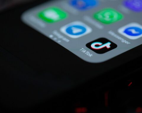 Social Media Apps on Phone Screen Featuring TikTok