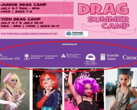 Carousel Theatre advertisement for their junior drag camp