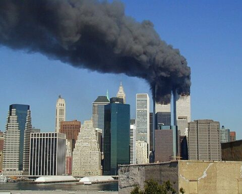 World Trade Center smoking on 9/11